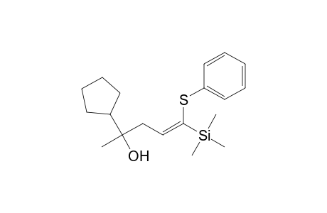 .alpha.-Methyl-.alpha.-[3-(phenylthio)-3-(trimethylsilyl)-2-propenyl]cyclopentanemethanol