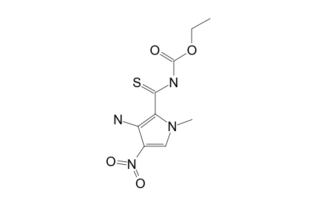 [(3-amino-1-methyl-4-nitropyrrol-2-yl)thiocarbonyl]carbamic acid, ethyl ester