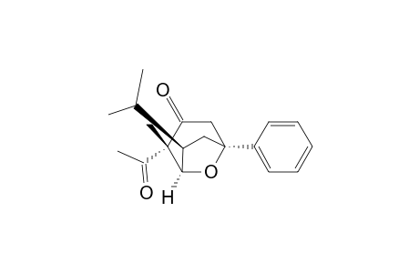 (1R*,2R*,5S*,7R*)-7-Isopropyl-2-methyl-2-(1-oxoethyl)-5-phenyl-8-oxabicyclo[3.2.1]octan-3-one