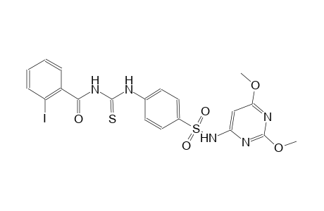 N-(2,6-dimethoxy-4-pyrimidinyl)-4-({[(2-iodobenzoyl)amino]carbothioyl}amino)benzenesulfonamide