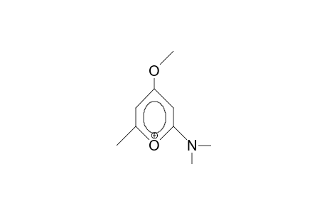 2-Dimethylamino-4-methoxy-6-methyl-pyrylium cation