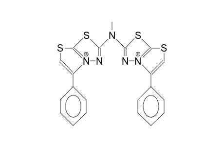 Methyl-bis(5-phenyl-thiazolo<2,3-B><1,3,4>thiadiazol-2-ylium)-amine dication