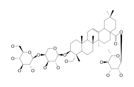 3-O-BETA-D-GLUCOPYRANOSYL-(1-4)-ALPHA-L-ARABINOPYRANOSYL_HEDERAGENIN_28-O-ALPHA-L-RHAMNOPYRANOSYL_ESTER