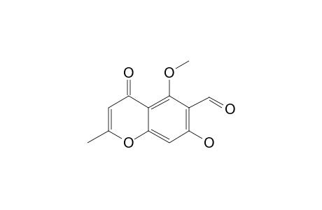 4H-1-Benzopyran-6-carboxaldehyde, 7-hydroxy-5-methoxy-2-methyl-4-oxo-