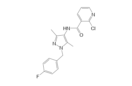 2-chloro-N-[1-(4-fluorobenzyl)-3,5-dimethyl-1H-pyrazol-4-yl]nicotinamide