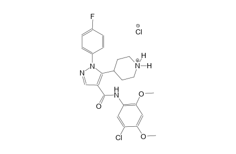 piperidinium, 4-[4-[[(5-chloro-2,4-dimethoxyphenyl)amino]carbonyl]-1-(4-fluorophenyl)-1H-pyrazol-5-yl]-, chloride