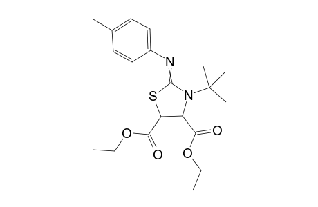 Diethyl 3-(tert-butyl)-2-(4-methylphenyl)imino-1,3-thiazolane-4,5-dicarboxylate