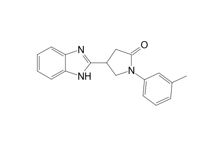 2-Pyrrolidinone, 4-(1H-1,3-benzimidazol-2-yl)-1-(3-methylphenyl)-