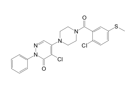 4-Chloranyl-5-[4-(2-chloranyl-5-methylsulfanyl-phenyl)carbonylpiperazin-1-yl]-2-phenyl-pyridazin-3-one