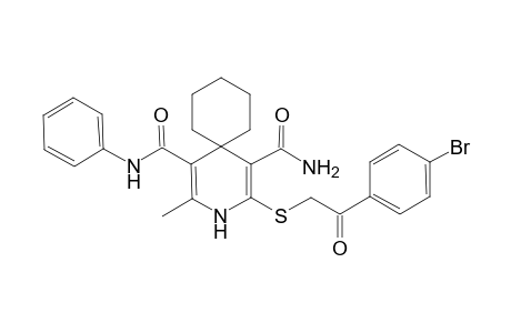 2-[2-(4-bromo-phenyl)-2-oxo-ethylsulfanyl]-4-methyl-3-aza-spiro[5.5]undeca-1,4-diene-1,5-dicarboxylic acid 1-amide 5-phenylamide