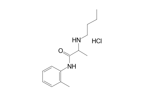 2-(butylamino)-o-propionotoluidide, monohydrochloride