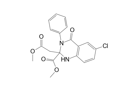2-Quinazolineacetic acid, 6-chloro-1,2,3,4-tetrahydro-2-(methoxycarbonyl)-4-oxo-3-phenyl-, methyl ester