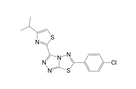 3-(4-Isopropylthiazol-2-yl)-6-(4-chlorophenyl)-[1,2,4]triazolo[3,4-b]-[1,3,4]thiadiazole