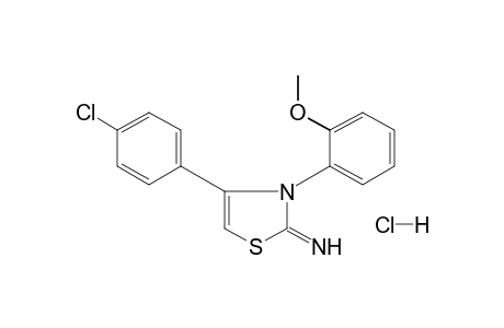 4-(p-CHLOROPHENYL)-2-IMINO-3-(o-METHOXYPHENYL)-4-THIAZOLINE, MONOHYDROCHLORIDE