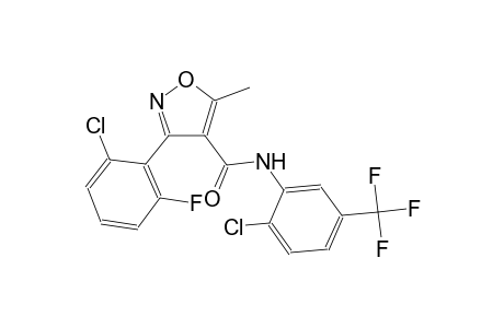 Isoxazole-4-carboxamide, 3-(2-chloro-6-fluorophenyl)-5-methyl-N-(2-chloro-5-trifluoromethylphenyl)-