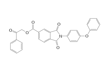 1H-isoindole-5-carboxylic acid, 2,3-dihydro-1,3-dioxo-2-(4-phenoxyphenyl)-, 2-oxo-2-phenylethyl ester