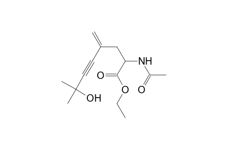 Ethyl 2-acetamido-4-methylene-7-hydroxy-7-methyloct-5-ynoate