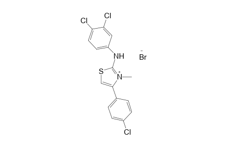 4-(p-chlorophenyl)-2-(3,4-dichloroanilino)-3-methylthiazolium bromide