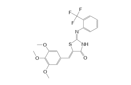 (5Z)-2-[2-(trifluoromethyl)anilino]-5-(3,4,5-trimethoxybenzylidene)-1,3-thiazol-4(5H)-one