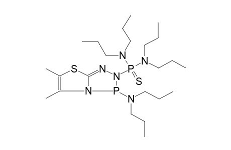 2-(TETRAPROPYLDIAMIDOTHIOPHOSPHORYL)-3-DIPROPYLAMINO-5,6-DIMETHYLTHIAZOLO[2,3-D]-1,2-DIHYDRO-1,2,4,3-TRIAZAPHOSPHOLE