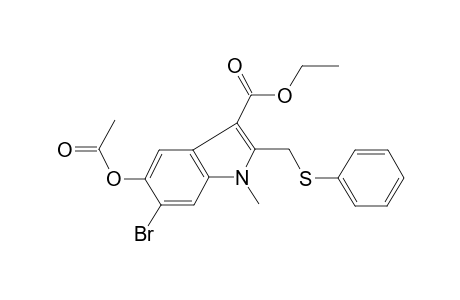 Ethyl 5-(acetyloxy)-6-bromo-1-methyl-2-[(phenylsulfanyl)methyl]-1H-indole-3-carboxylate