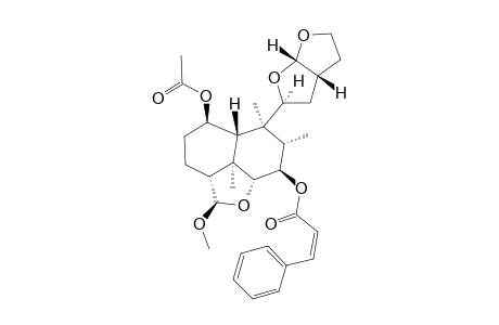 SCUTEREPENIN-F2;(4R,11S*,13R*)-1-BETA-O-ACETYL-7-BETA-O-CIS-CINNAMOYL-18-BETA-O-METHYL-6-ALPHA,18:11,16:15,16-TRIEPOXY-NEOCLERODANE-1,7,18-TRIOL