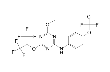 N-[4-[chloranyl-bis(fluoranyl)methoxy]phenyl]-4-[1,1,1,3,3,3-hexakis(fluoranyl)propan-2-yloxy]-6-methoxy-1,3,5-triazin-2-amine