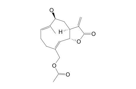 15-ACETYLSTENOPHYLLOLIDE;15-ACETOXY-9-BETA-HYDROXY-GERMACRA-1(10),4,11(13)-TRIEN-6-ALPHA,12-OLIDE