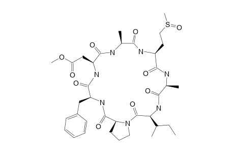 PHAKELLISTATIN_14;PHE-BETA-O-ME-ASP-ALA-(1)-MET-(SO)-ALA-(2)-ILE-PRO;CHIRAL_A