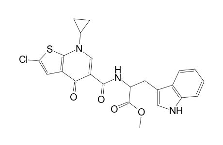 Methyl 2-{[(2-chloro-7-cyclopropyl-4-oxo-4,7-dihydrothieno[2,3-b]pyridin-5-yl)carbonyl]amino}-3-(1H-indol-3-yl)propanoate