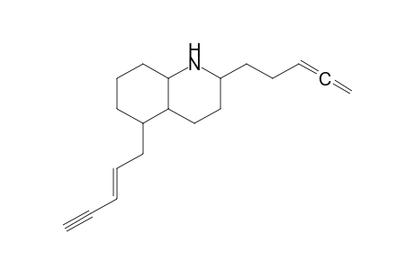 2-(Penta-3',4'-dien-1'-yl)-5-(pent-2"-en-4"-yn-1"-yl)-(perhydro)-quinoline