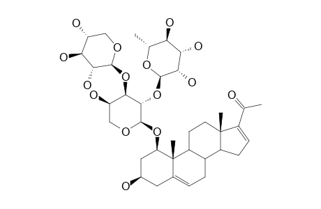 1-BETA,3-BETA-DIHYDROXYPREGNA-5,16-DIEN-20-ONE-1-O-[O-ALPHA-L-RHAMNOPYRANOSYL-(1->2)-O-[BETA-D-XYLOPYRANOSYL-(1->3)]-ALPHA-L-ARABINOPYRANOSIDE]