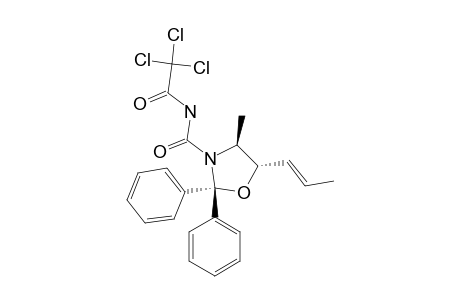 (4S,5R)-2,2-DIPHENYL-4-METHYL-5-[(E)-1-PROPEN-1-YL]-N-(TRICHLORO-ACETYLCARBAMOYL)-OXAZOLIDINE