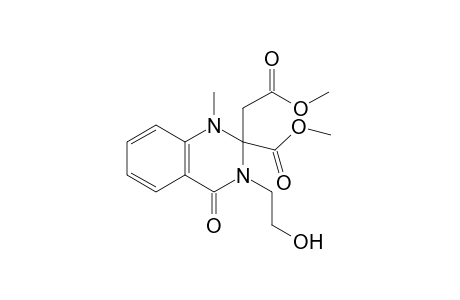 2-carboxy-3-(2-hydroxyethyl)-1-methyl-4-oxo-1,2,3,4-tetrahydro-2-quinazolineacetic acid, dimethyl ester