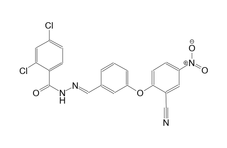 2,4-dichloro-N'-{(E)-[3-(2-cyano-4-nitrophenoxy)phenyl]methylidene}benzohydrazide