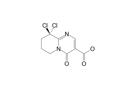 9,9-DICHLOR-4-OXO-6,7,8,9-TETRAHYDRO-4H-PYRIDO-[1,2-A]-PYRIMIDIN-3-CARBONSAEURE