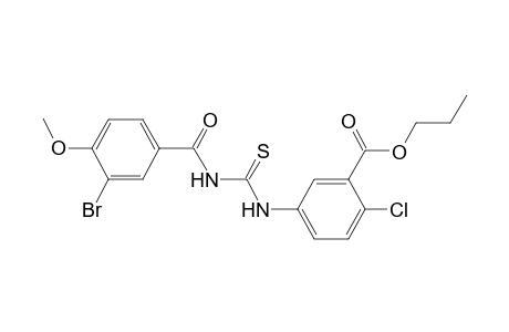 benzoic acid, 5-[[[(3-bromo-4-methoxybenzoyl)amino]carbonothioyl]amino]-2-chloro-, propyl ester