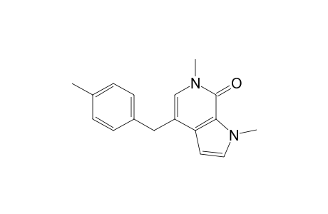 1,6-Dimethyl-4-(4-methyl-benzyl)-1,6-dihydro-pyrrolo[2,3-c]pyridin-7-one