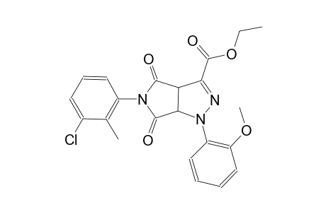 ethyl 5-(3-chloro-2-methylphenyl)-1-(2-methoxyphenyl)-4,6-dioxo-1,3a,4,5,6,6a-hexahydropyrrolo[3,4-c]pyrazole-3-carboxylate