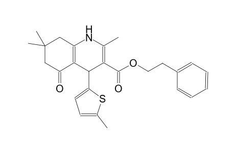 5-keto-2,7,7-trimethyl-4-(5-methyl-2-thienyl)-1,4,6,8-tetrahydroquinoline-3-carboxylic acid phenethyl ester