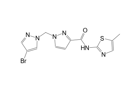 1-[(4-bromo-1H-pyrazol-1-yl)methyl]-N-(5-methyl-1,3-thiazol-2-yl)-1H-pyrazole-3-carboxamide