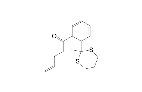 4-Penten-1-one, 1-[6-(2-methyl-1,3-dithian-2-yl)-2,4-cyclohexadien-1-yl]-, trans-