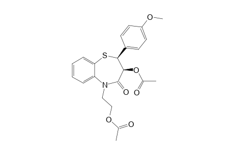 (+)-(2S,3S)-3-acetyloxy-5-(2-acetyoxyethyl)-2,3-dihydro-2-(4-methoxyphenyl)-1,5-benzothiazepin-4(5H)-one