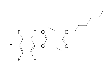 Diethylmalonic acid, hexyl pentafluorophenyl ester