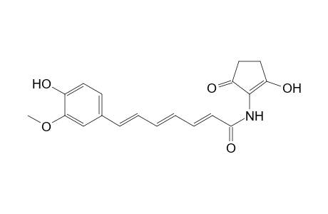 2,4,6-Heptatrienamide, 7-(4-hydroxy-3-methoxyphenyl)-N-(2-hydroxy-5-oxo-1-cyclopenten-1-yl)-, (E,E,E)-