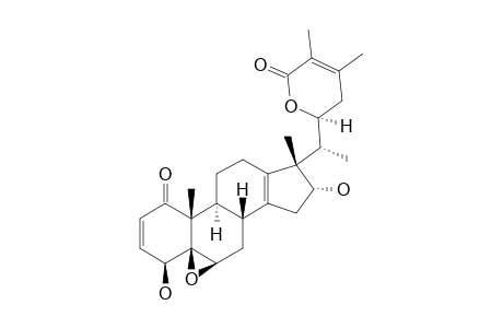 TUBOCAPSENOLIDE_A;4-BETA,16-ALPHA-DIHYDROXY-5-BETA,6-BETA-EPOXY-1-OXOWITHA-2,13,24-TRIENOLIDE