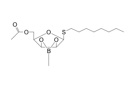 .beta.-d-Lyxofuranoside, 5-O-acetyl-2,3-O-ethylboranediyl-1-thiooctyl-