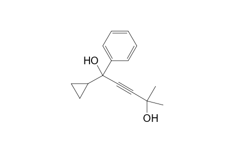 1-Cyclopropyl-4-methyl-1-phenylpent-2-yne-1,4-diol