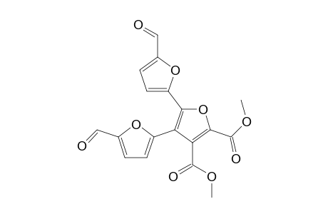 4,5-bis(5-formyl-2-furyl)-2,3-furandicarboxylic acid, dimethyl ester