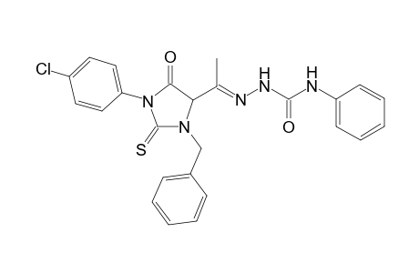 1-[3-Benzyl-1-(4-chlorophenyl)-5-oxo-2-thioxoimidazolidin-4-yl]-ethan-1-oneN-Phenylsemicarbazone